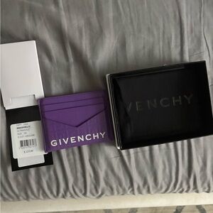 Givenchy Violet Card Holder with Logo